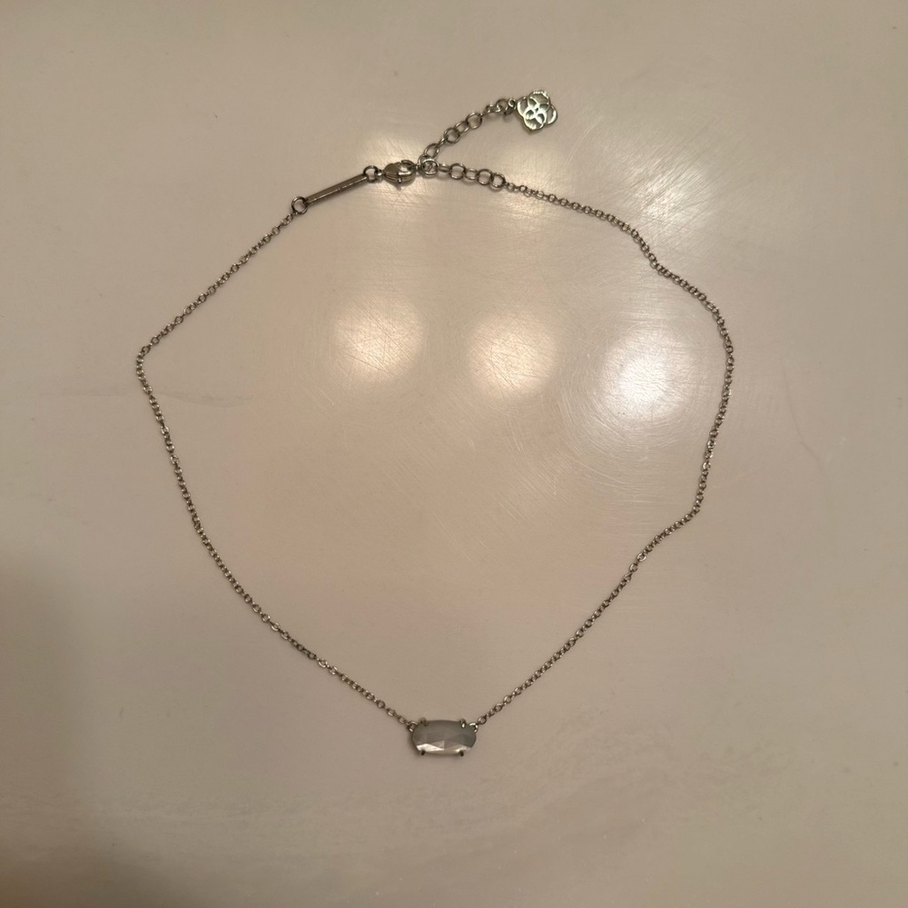 Kendra Scott Silver Necklace Minimalist Design